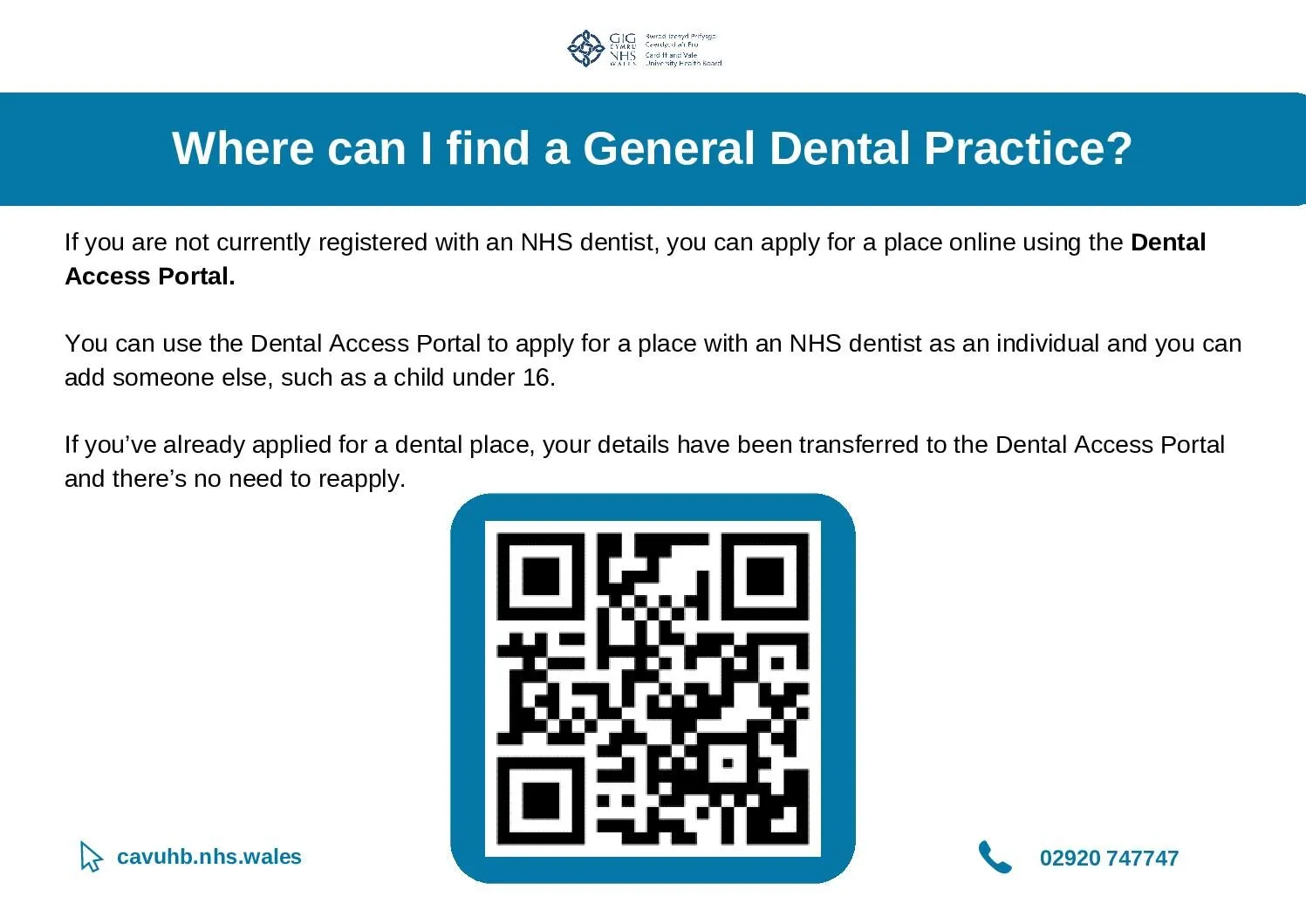Where can I find a General Dental Practice? - English